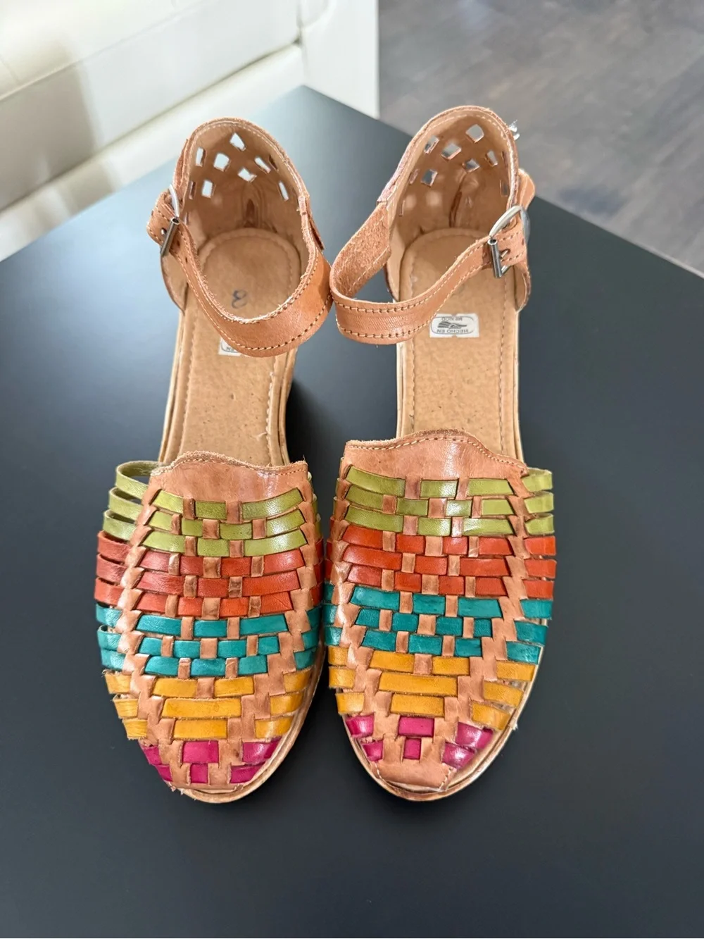 Made in Nexico Multicolor wedge espadrilles. Size: 8